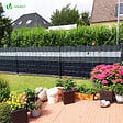 VOUNOT - Brise vue occultant PVC 450g/m2 19cm x 140m Noir - vignette