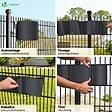 VOUNOT - Brise vue occultant PVC 450g/m2 19cm x 140m Noir - vignette