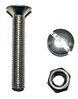 COTEKA - 28 boulons tête fraisée fendue acier zingué 3x25mm - vignette