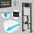 THALASSOR - Pack WC Bâti universel Wirquin Pro + Cuvette MEZZO sans bride 49 cm + Plaque noir mat - vignette