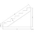 DECKLINEA - Escalier Bois Exterieur - 7 Marches Pleines - Largeur : 1m20 - Hauteur : 1m19 - Avec Contremarches - Pin du Nord - Traité Autoclave - vignette
