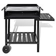 VIDAXL - vidaXL Support de barbecue au charbon de bois 2 roues - vignette