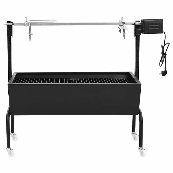 VIDAXL - vidaXL Rôtissoire pour barbecue électrique Acier inoxydable - large