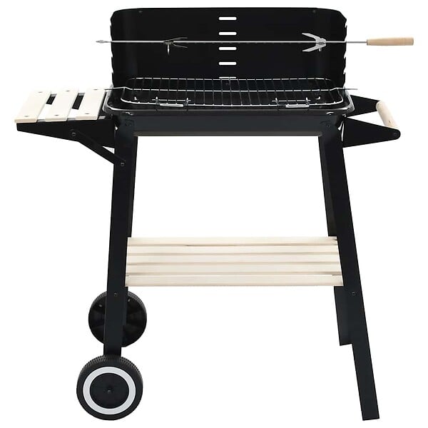 VIDAXL - vidaXL Barbecue au charbon de bois avec roulettes - large