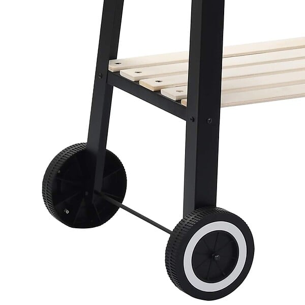 VIDAXL - vidaXL Barbecue au charbon de bois avec roulettes - large