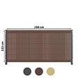 DECKLINEA - Kit Occultation Composite - L2,5 x H1,23m - Couleur : Brun - Haute Resistance - Occultant Pour Grillage Rigide - vignette