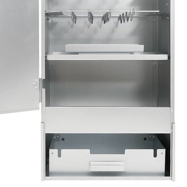 VIDAXL - vidaXL Fumoir à  four à  barbecue avec table acier galvanisé - large