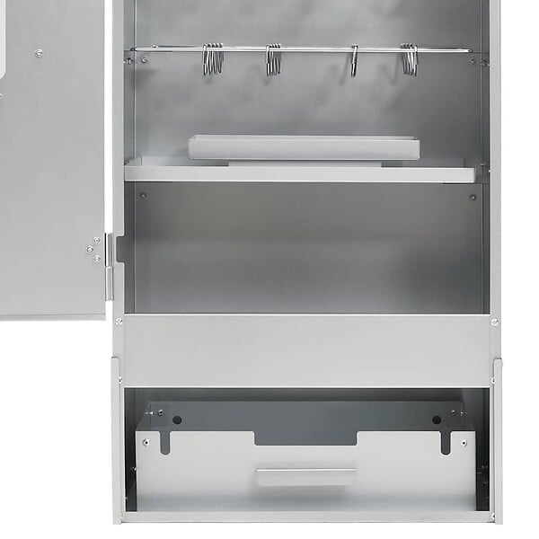 VIDAXL - vidaXL Fumoir à  four à  barbecue avec table acier galvanisé - large