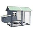 VIDAXL - vidaXL Poulailler Gris 170x81x110 cm Bois de pin massif et sapin - vignette