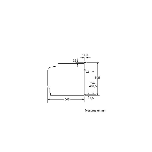 BOSCH - four intégrable multifonction 71l 60cm pyrolyse inox - HBG579BS3F - large