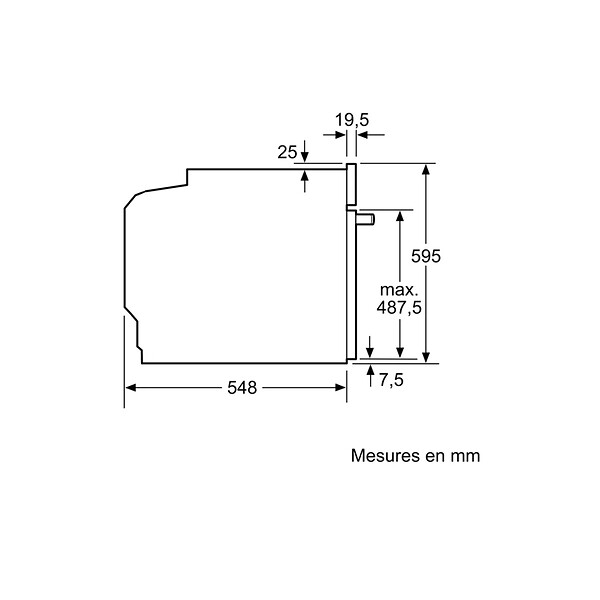 SIEMENS - four intégrable multifonction 71l 60cm inox - HB557GBS3F - large
