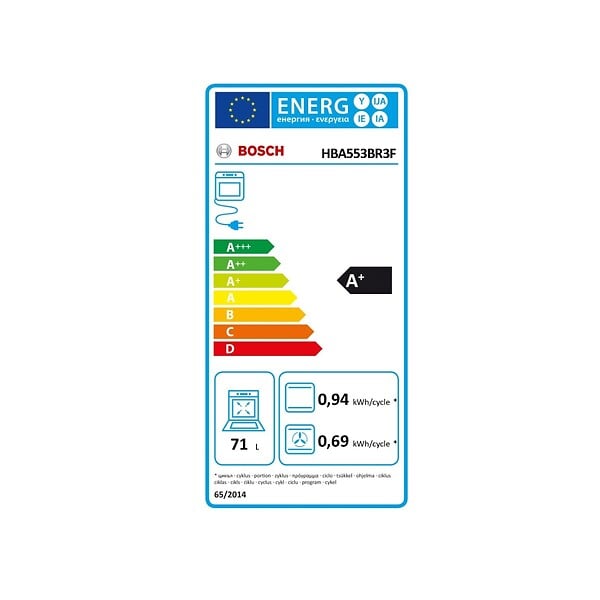 BOSCH - four intégrable multifonction 71l 60cm ecoclean inox - HBA553BR3F - large