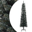 VIDAXL - vidaXL Sapin de Noël artificiel mince avec support Vert 180 cm PVC - vignette