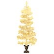 VIDAXL - vidaXL Arbre de Noël hélicoïdal pré-éclairé avec pot blanc 120 cm PVC - vignette