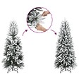 VIDAXL - vidaXL Sapin de Noël artificiel avec neige floquée 180 cm PVC et PE - vignette