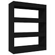 VIDAXL - vidaXL Bibliothèque/Cloison Noir 80x30x103 cm Bois d'ingénierie - vignette