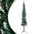 VIDAXL - vidaXL Demi sapin de Noël artificiel mince avec support Vert 120 cm - vignette