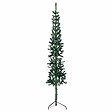 VIDAXL - vidaXL Demi sapin de Noël artificiel mince avec support Vert 240 cm - vignette