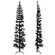 VIDAXL - vidaXL Demi sapin de Noël artificiel mince avec support Noir 180 cm - vignette
