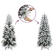 VIDAXL - vidaXL Sapin de Noël artificiel avec neige floquée 210 cm PVC et PE - vignette