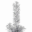 VIDAXL - vidaXL Demi sapin de Noël artificiel mince avec support Argenté 150 cm - vignette