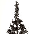 VIDAXL - vidaXL Sapin de Noël étroit Noir 150 cm - vignette