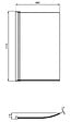 IDEAL STANDARD - Ideal Standard - Pare-bain courbe 141 cm pour baignoire-douche - Connect Air Ideal standard - vignette