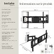 TECTAKE - Support TV Mural pour Ecran Plat 32" à 100" noir - vignette