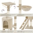 TECTAKE - Arbre à chat DOMINIQUE 142 cm beige - vignette
