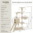 TECTAKE - Arbre à chat DOMINIQUE 142 cm beige - vignette