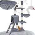 TECTAKE - Arbre à chat DOMINIQUE 142 cm gris - vignette