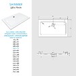 SANIVERRE - SHIMMER Receveur de douche 70 x 120 cm acrylique Blanc + bonde et siphon inclus - Salle de bain - vignette