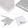 SANIVERRE - HIEMAL Receveur de douche 80 x 160 cm résine Blanc aspect ardoise + bonde incluse - Salle de bain - vignette