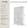 TECTAKE - Étagère bibliothèque Christel 180 x 102 x 23,5cm blanc - vignette