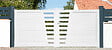 MOREY - Portail ajouré Aydat - PVC - Blanc - 3,50m - vignette