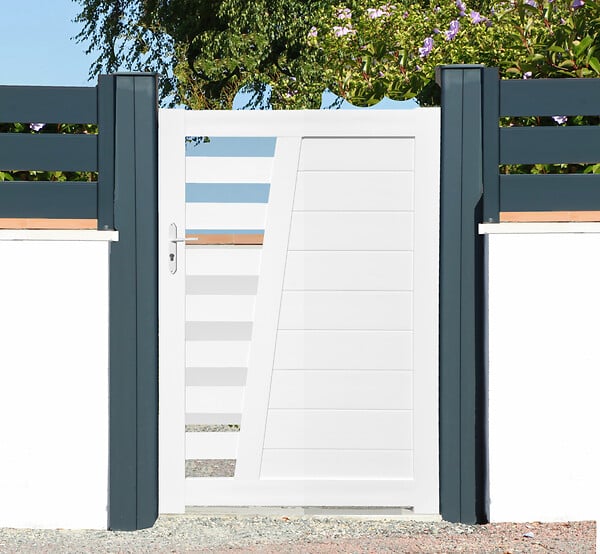 MOREY - Portillon-  PVC AYDAT semi-ajouré - L1xH1m50 - large