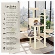 TECTAKE - Arbre à chat LILOU 165 cm beige - vignette