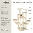 TECTAKE - Arbre à chat LILOU 165 cm beige - vignette
