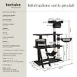 TECTAKE - Arbre à chat MARCEL 141 cm noir - vignette