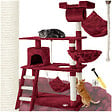 TECTAKE - Arbre à chat MARCEL 141 cm rouge bordeaux - vignette