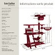 TECTAKE - Arbre à chat MARCEL 141 cm rouge bordeaux - vignette