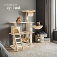 TECTAKE - Arbre à chat MARCEL 141 cm beige - vignette