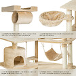 TECTAKE - Arbre à chat MARCEL 141 cm beige - vignette