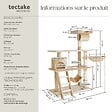 TECTAKE - Arbre à chat MARCEL 141 cm beige - vignette