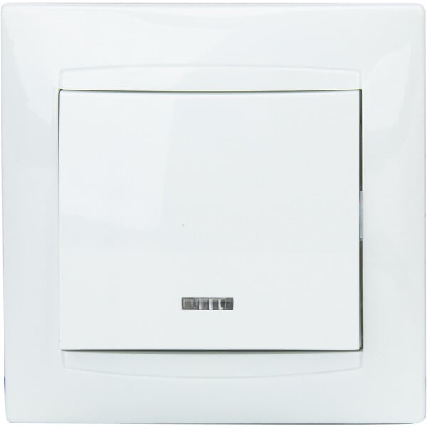 ZENITECH - Bouton poussoir à voyant encastré Zyna - Blanc - Zenitech - large