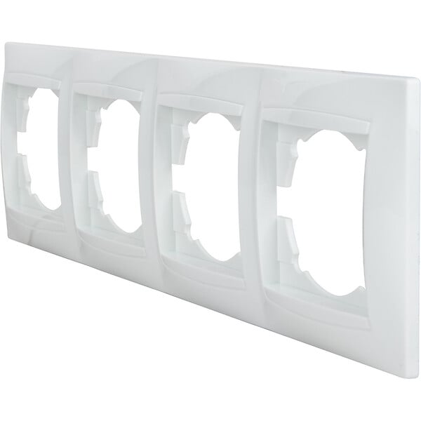ZENITECH - Plaque encastrée 4 boîtes horizontales Zyna - Blanc - Zenitech - large