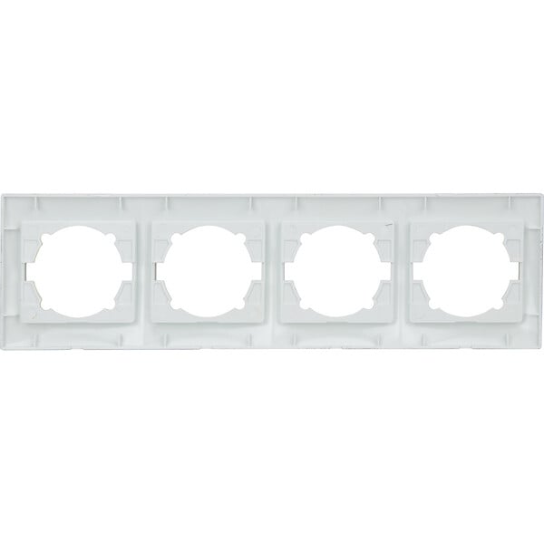 ZENITECH - Plaque encastrée 4 boîtes horizontales Zyna - Blanc - Zenitech - large