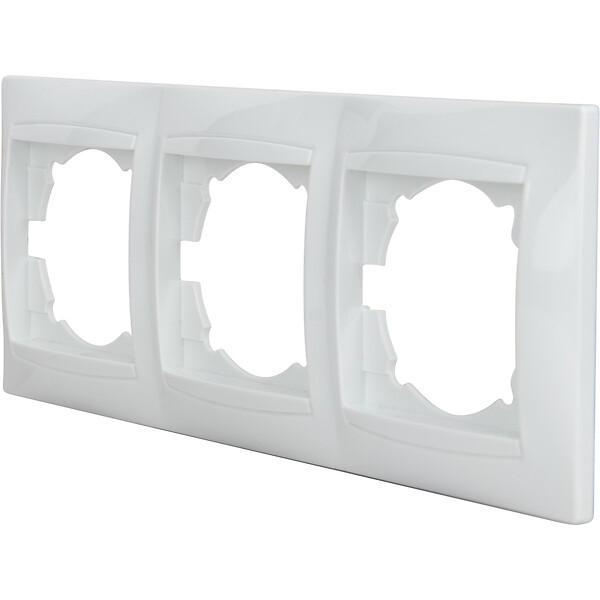 ZENITECH - Triple plaque encastrée horizontale Zyna - Blanc - Zenitech - large