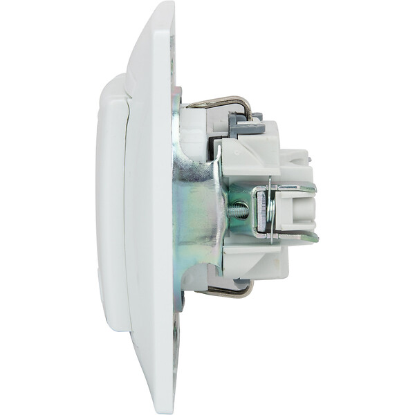 ZENITECH - Prise Schuko à clapet encastrée - Blanc - Zyna - Zenitech - large