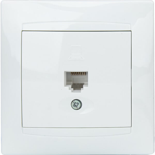 ZENITECH - Prise RJ45 encastrée Zyna - Blanc - Zenitech - large